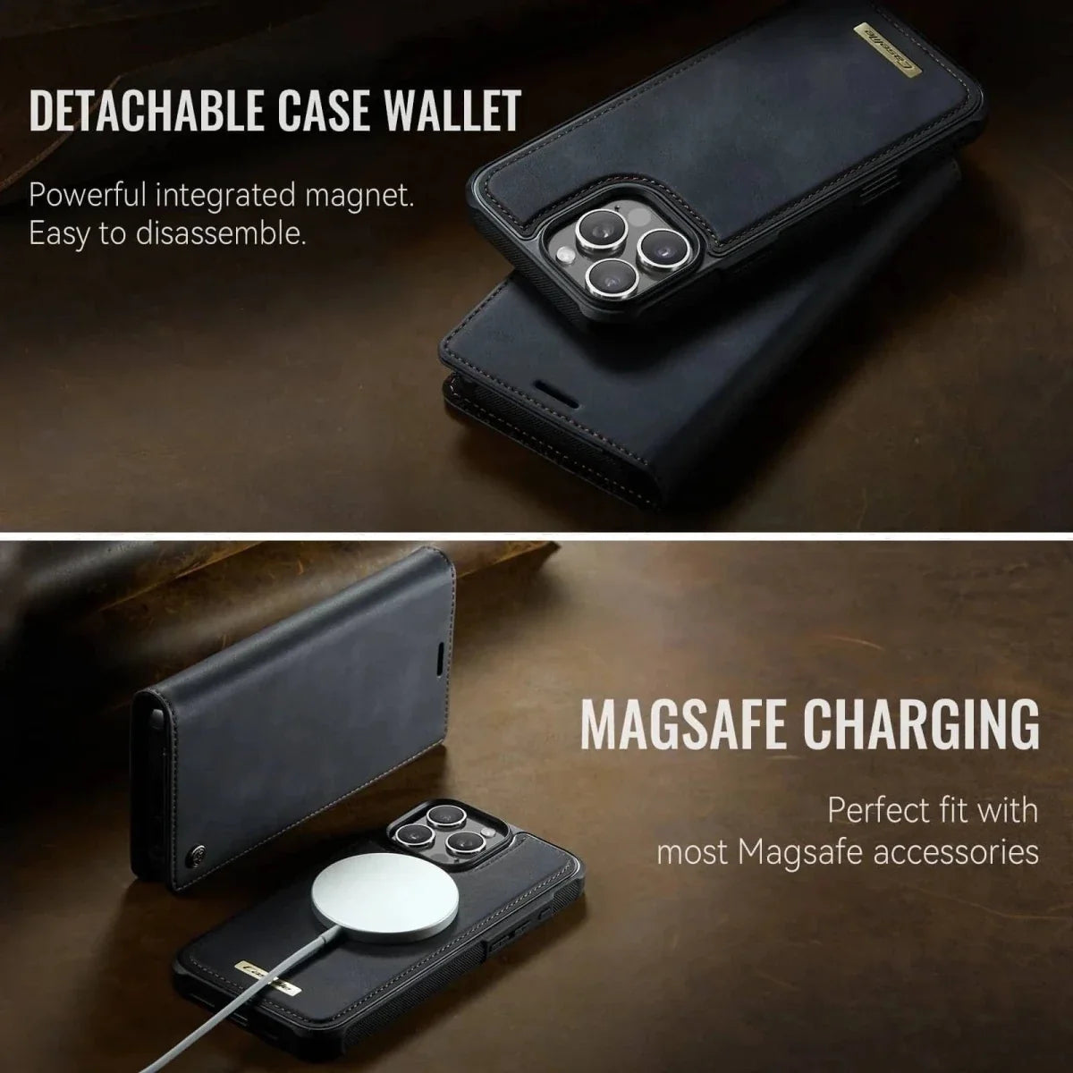 RFID Detachable Leather Card Holder Phone Case