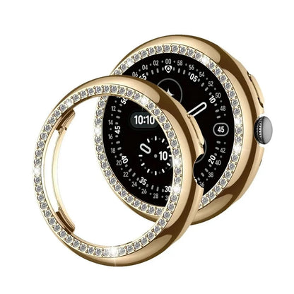Rhinestone Diamond Case For Google Pixel Watch - Gold