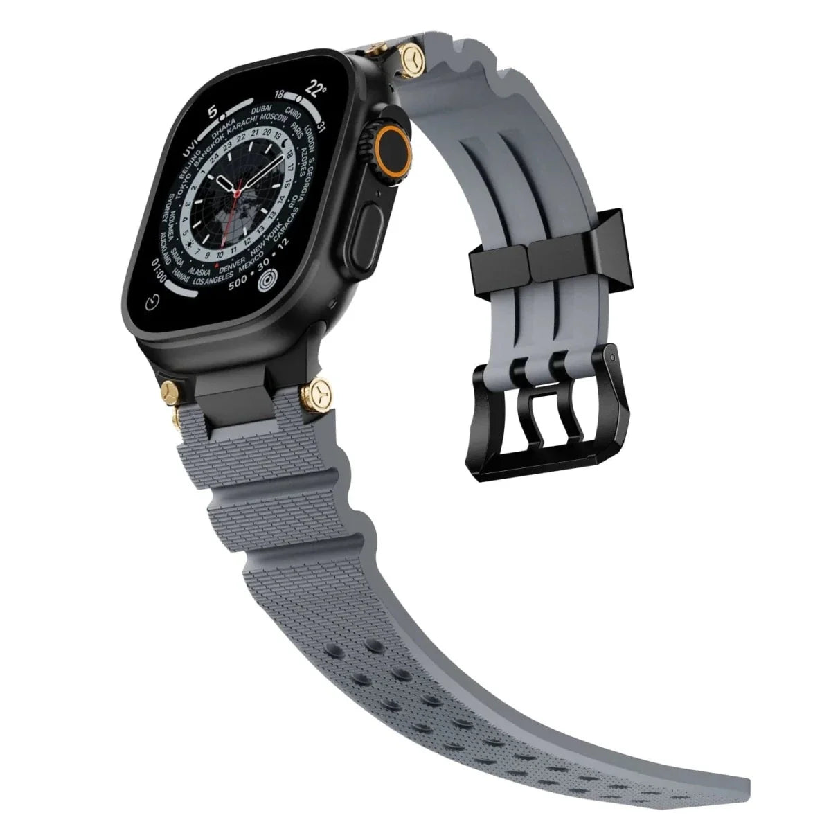 Mens Watch Band - Gray - Black