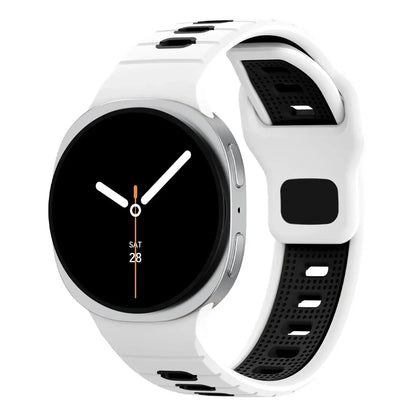 2 Tone Sports Band for Samsung Watch 8 - White Black