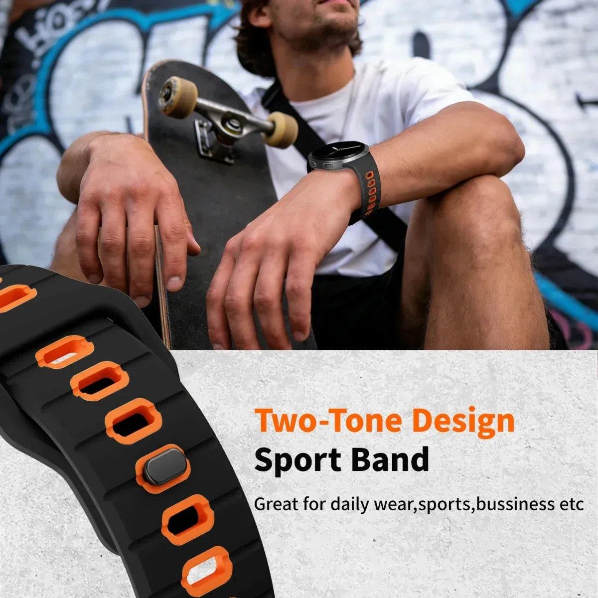 2 Tone Sports Band for Samsung Watch 8