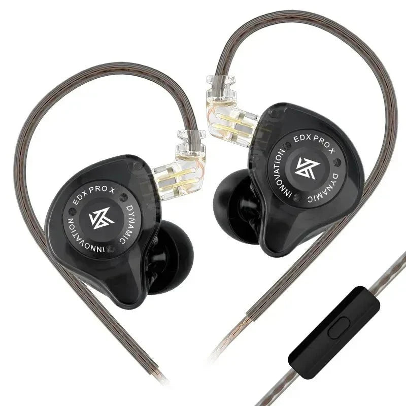 Wired Earbud Headphones - Black with Mic