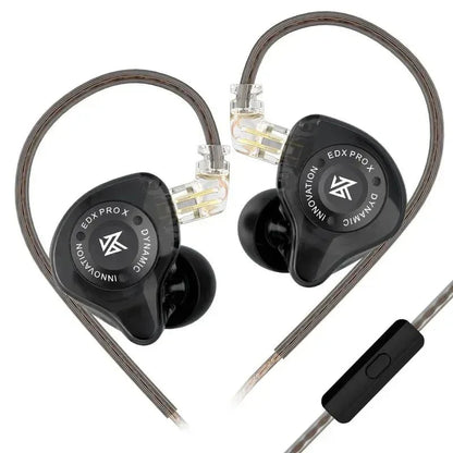 Wired Earbud Headphones - Black with Mic