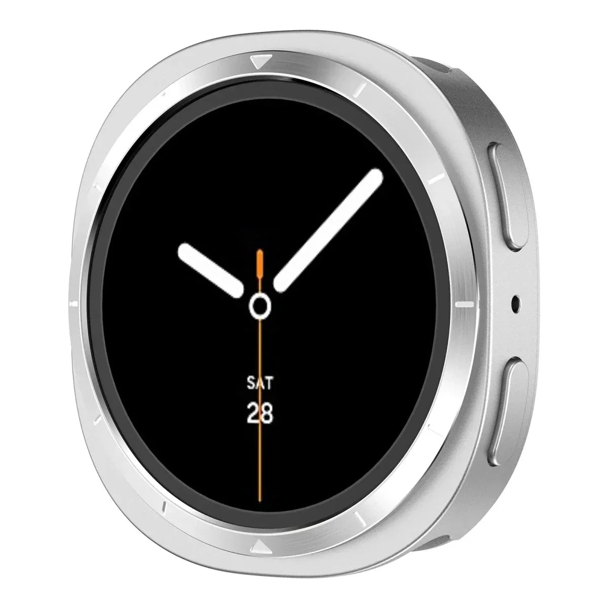 Metal Case For Samsung Watch 8 - Silver White