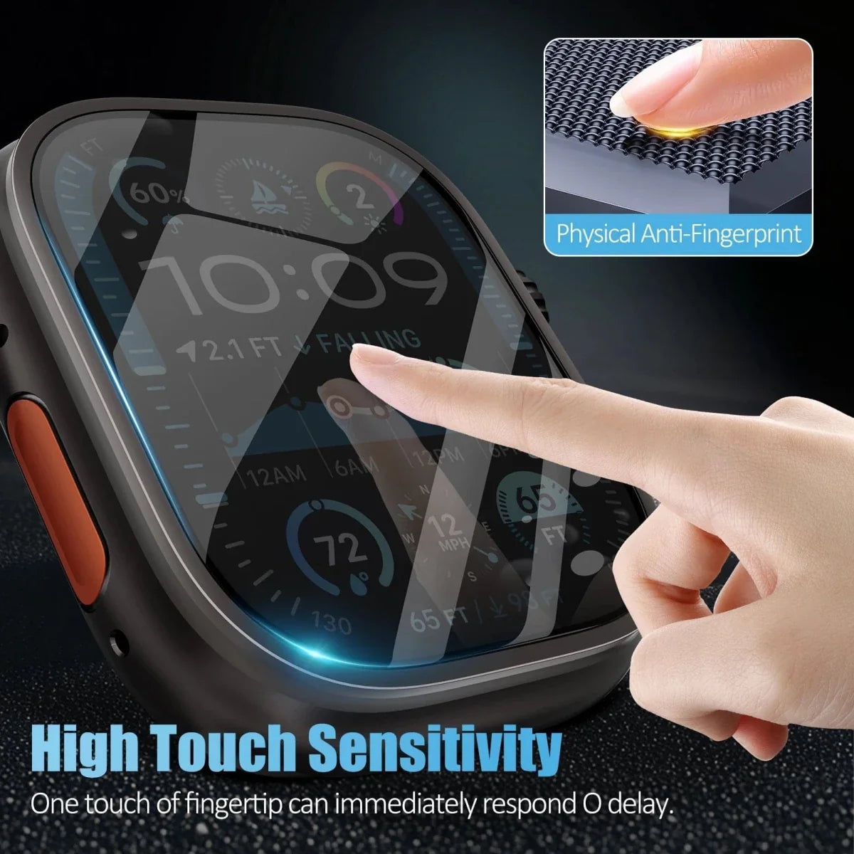 Tempered Glass Apple Watch Ultra Screen Protector