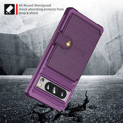 Magnetic Leather Wallet Case For Google Pixel