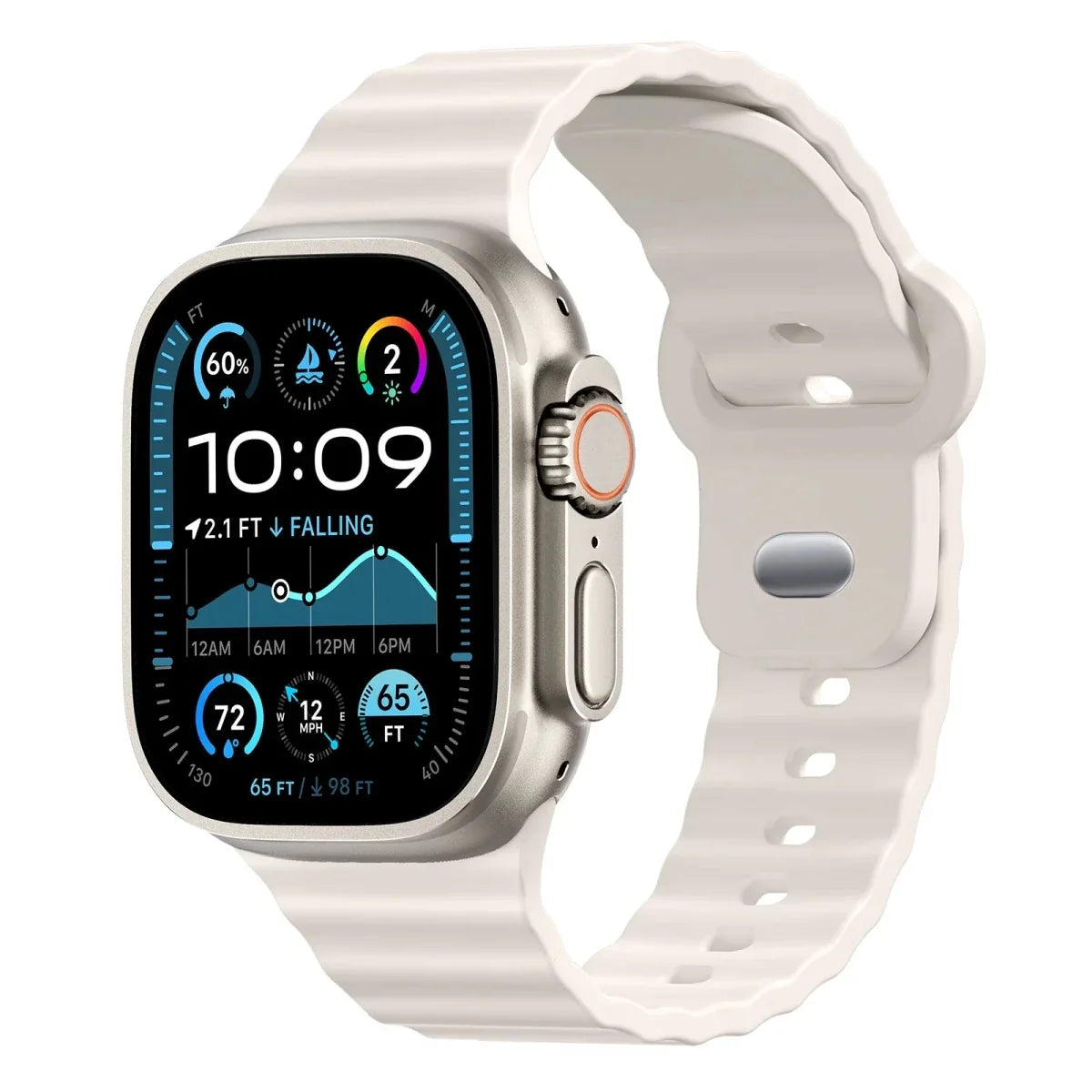 Ribbed Sports Watch Band - Starlight