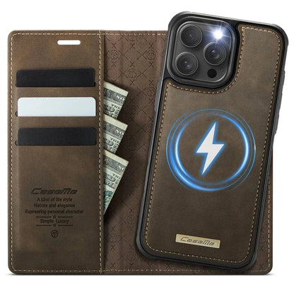 RFID Detachable Leather Card Holder Phone Case - Brown