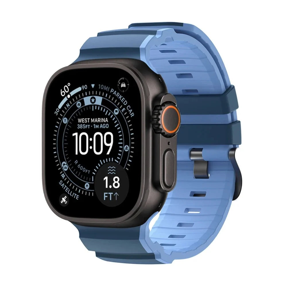 Tactical Silicone Watch Band - Sky Blue