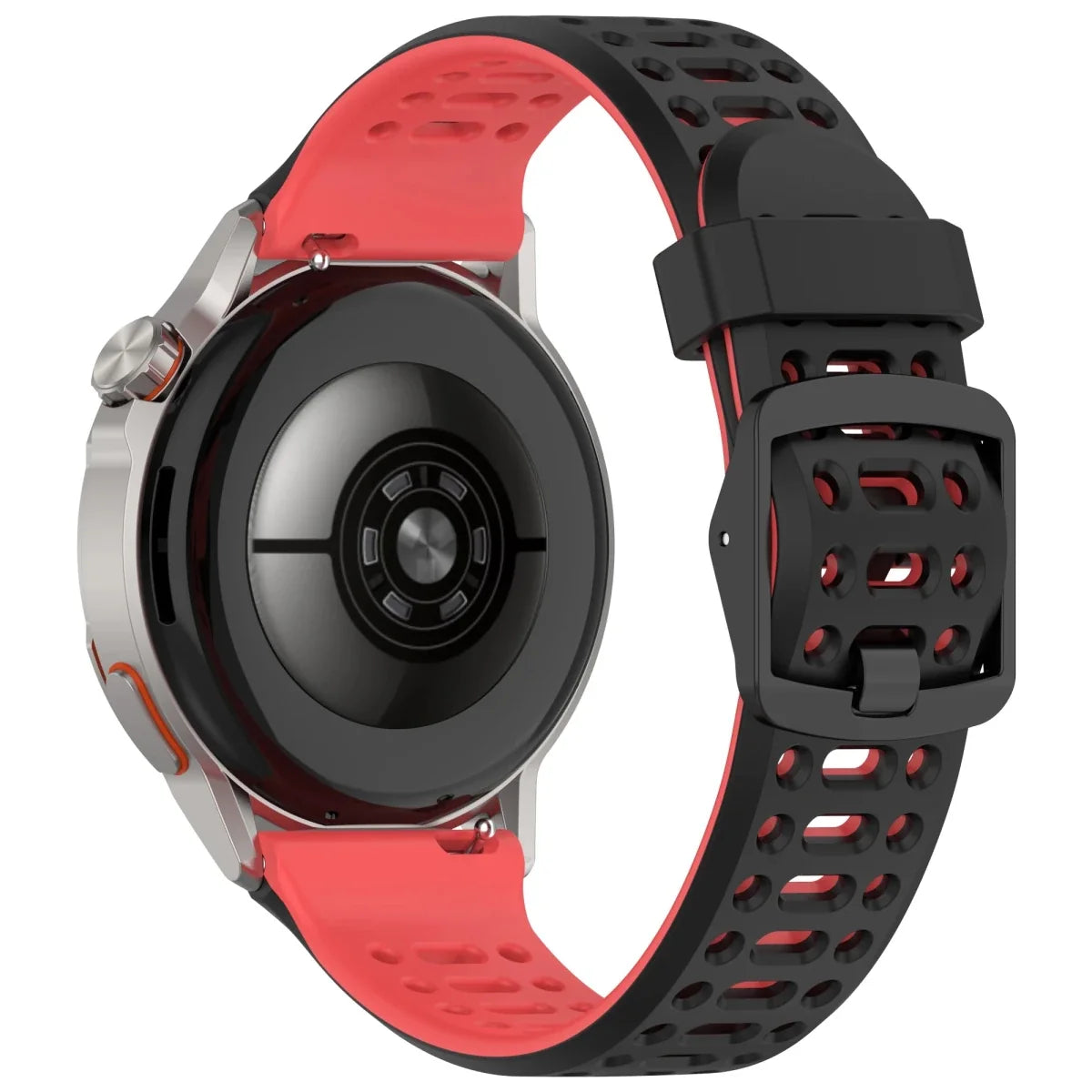 2 Tone Buckle Sports Band For Samsung Watch - Black Red