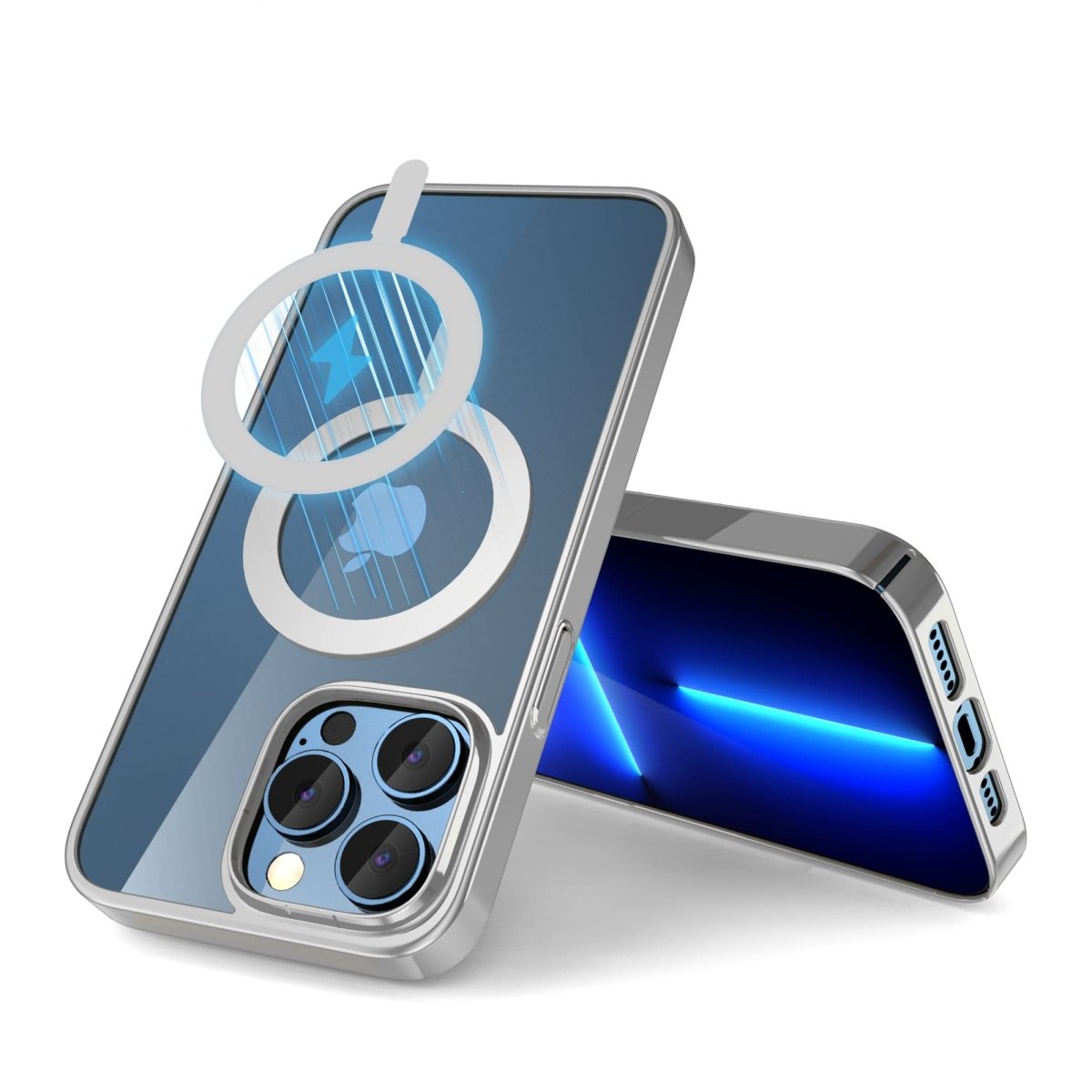 Chrome Plated Magnetic Phone Case - Silver