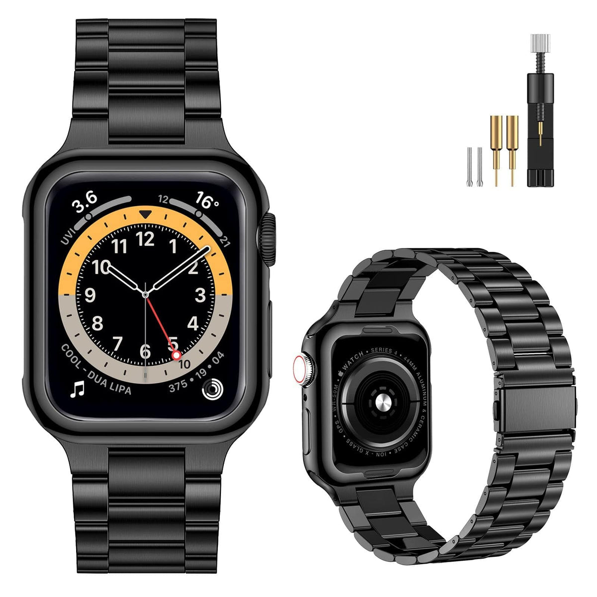 Stainless Steel Watch Band - Black