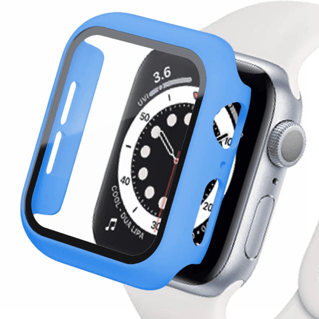 Tempered Glass Protective Watch Case - Blue