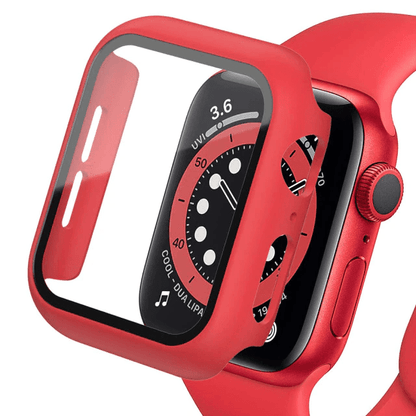 Tempered Glass Protective Watch Case - Red