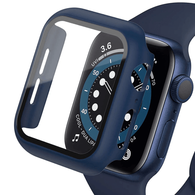 Tempered Glass Protective Watch Case - Midnight Blue