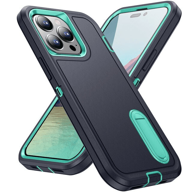 Shockproof Kickstand Phone Case - Dark Blue & Green