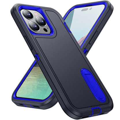 Shockproof Kickstand Phone Case - Dark Blue & Blue