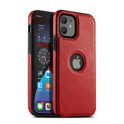 Slim Leather Phone Case - Red