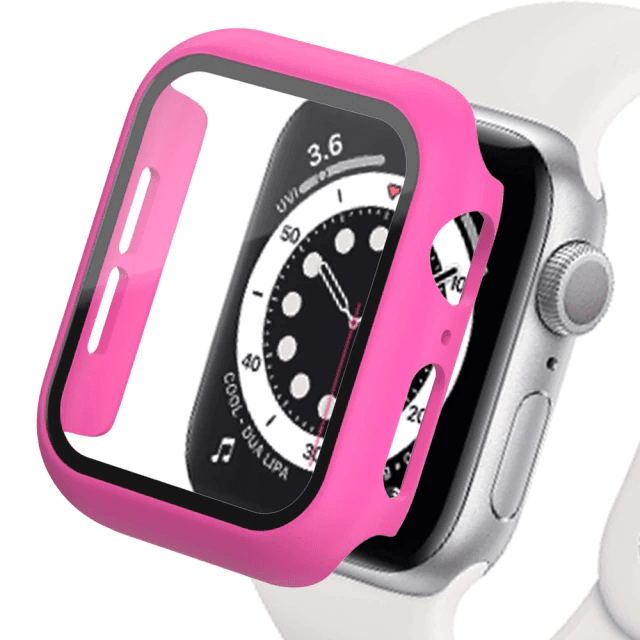 Tempered Glass Protective Watch Case - Rose Pink