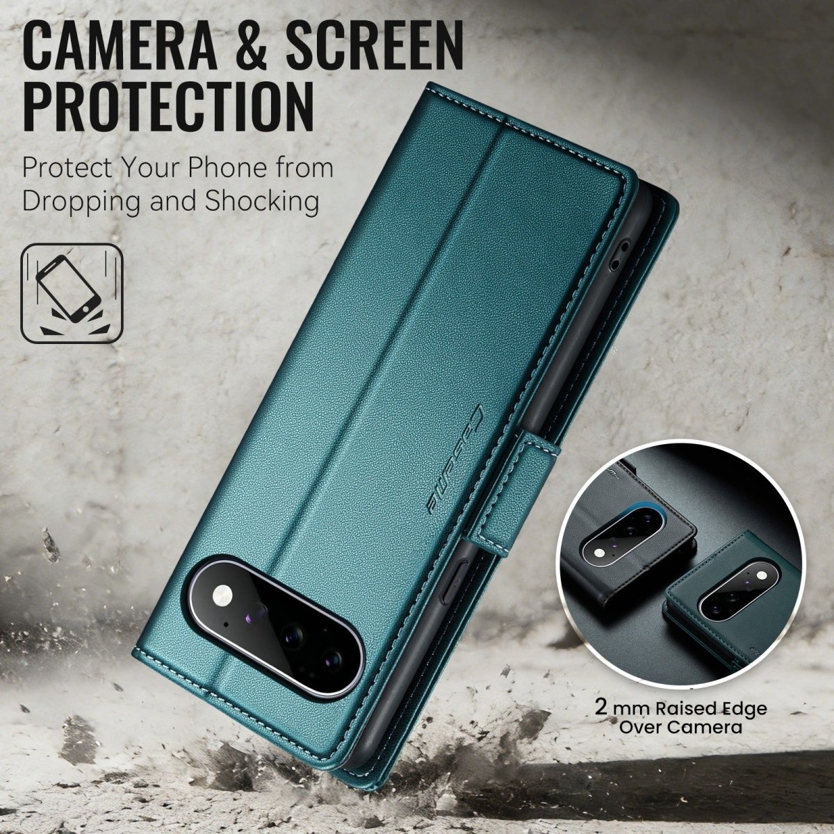 RFID Leather Card Holder Case For Google Pixel
