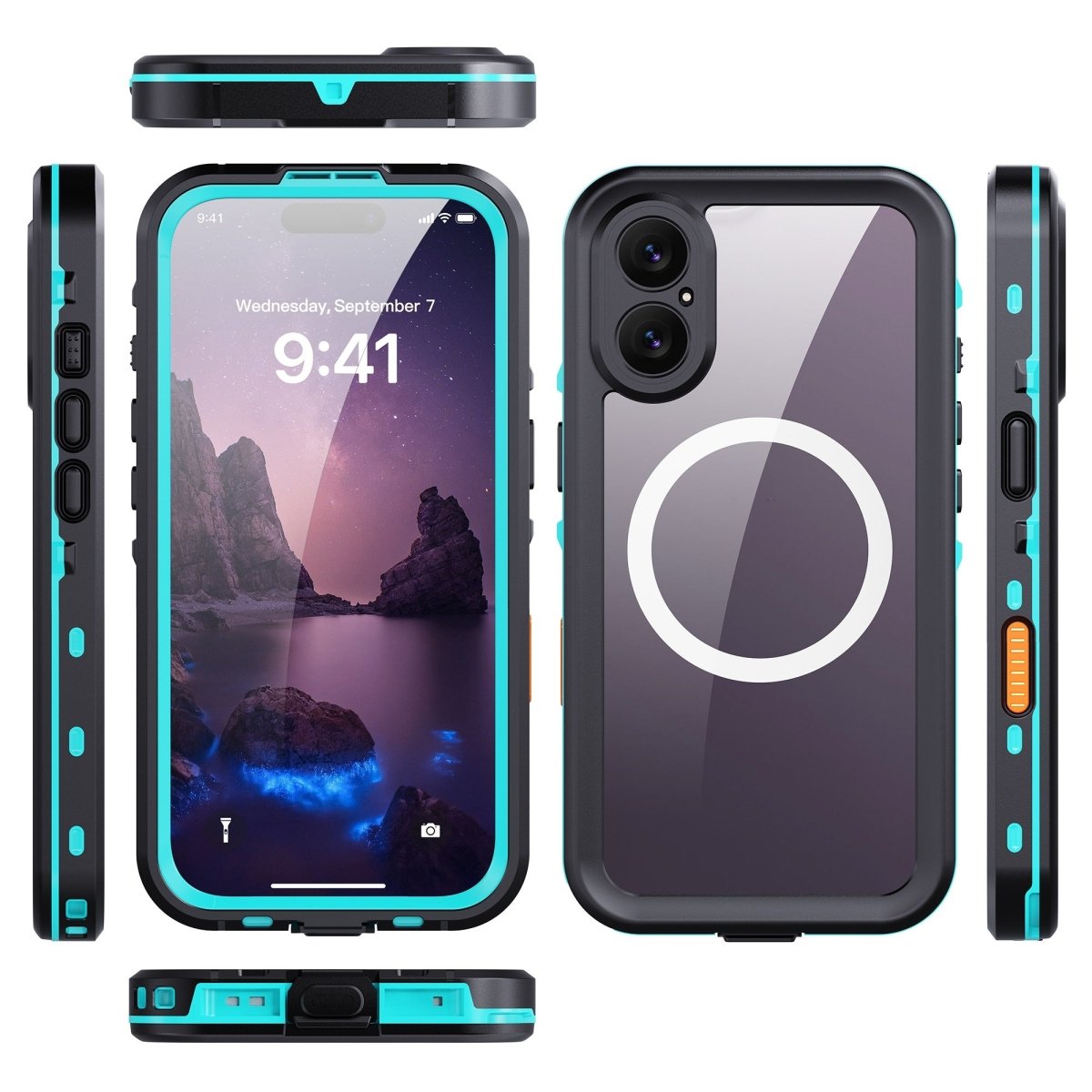 Waterproof Phone Case With Magnetic Charging