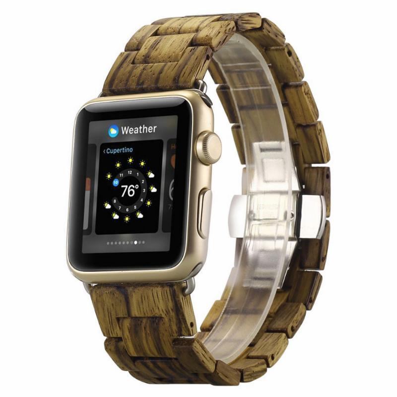 Natural Wooden Watch Band - Zebra Sandalwood