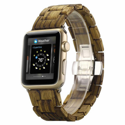 Natural Wooden Watch Band - Zebra Sandalwood