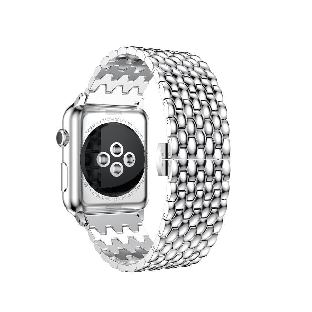 Wave Link Stainless Steel Watch Band