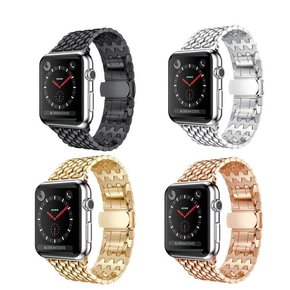 Wave Link Stainless Steel Watch Band