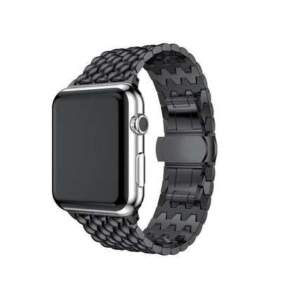 Wave Link Stainless Steel Watch Band