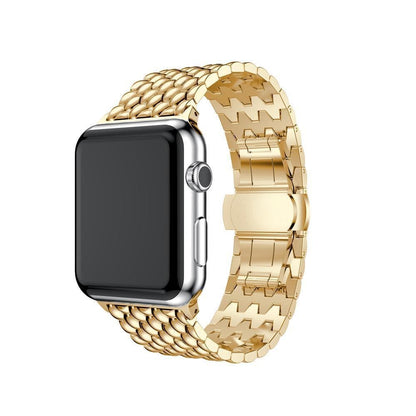 Wave Link Stainless Steel Watch Band