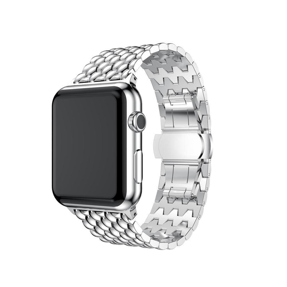 Wave Link Stainless Steel Watch Band