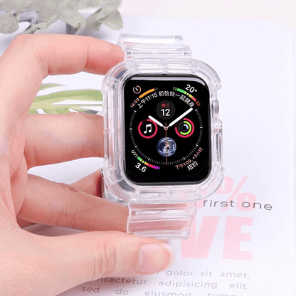 Transparent Sports Watch Band With Built In Case