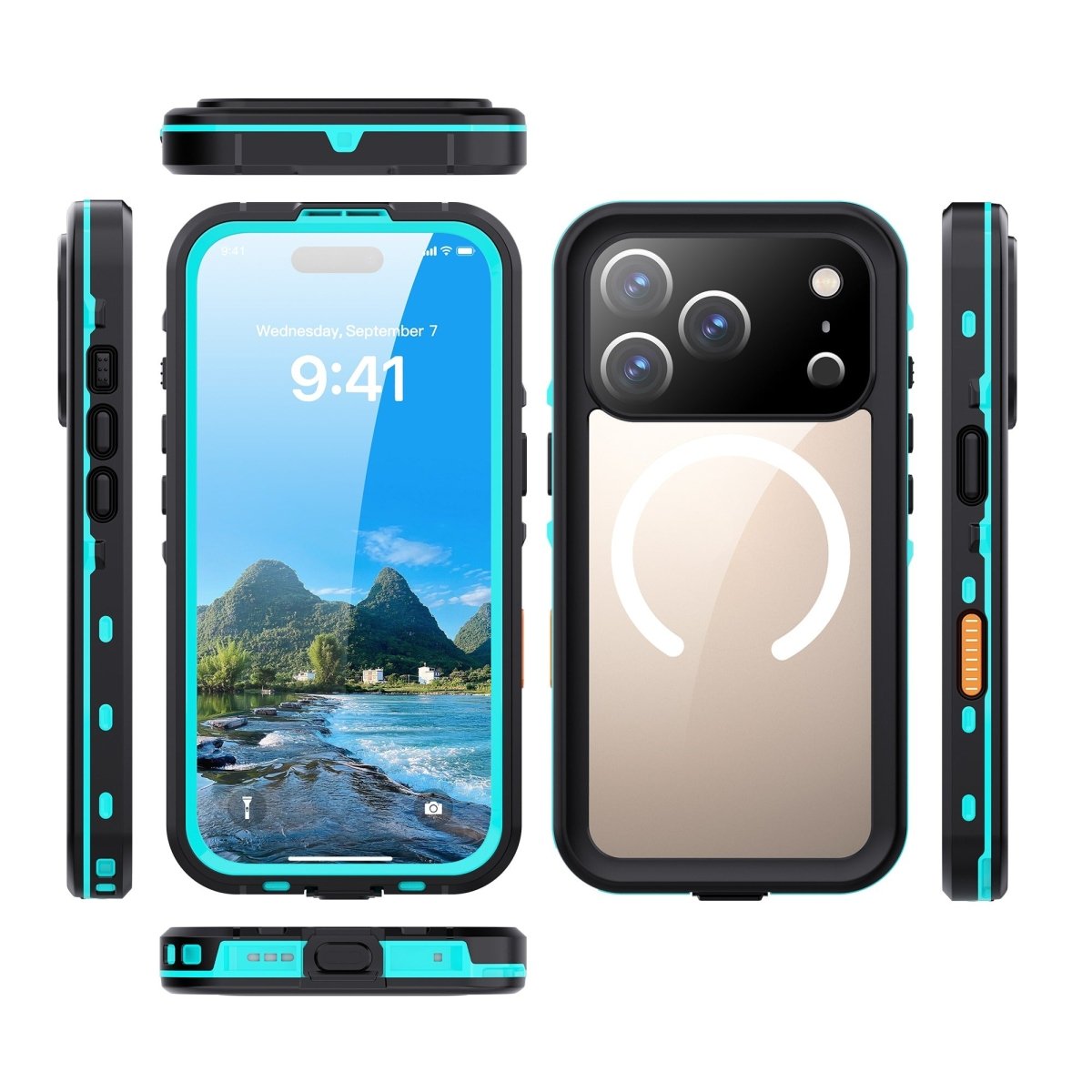 Waterproof Phone Case With Magnetic Charging