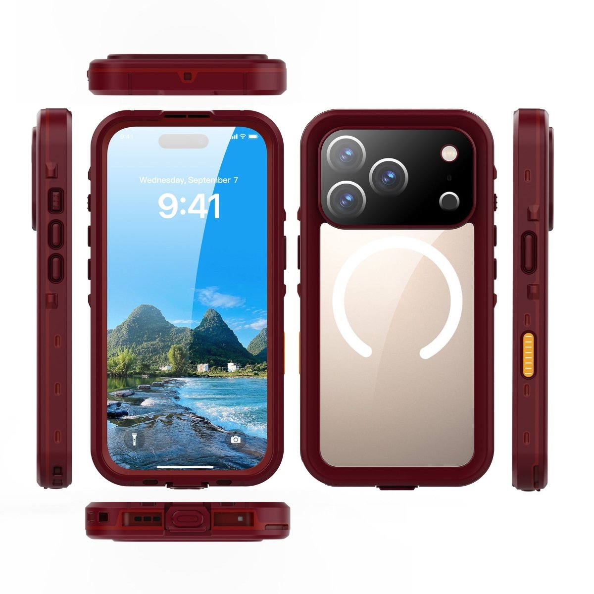 Waterproof Phone Case With Magnetic Charging