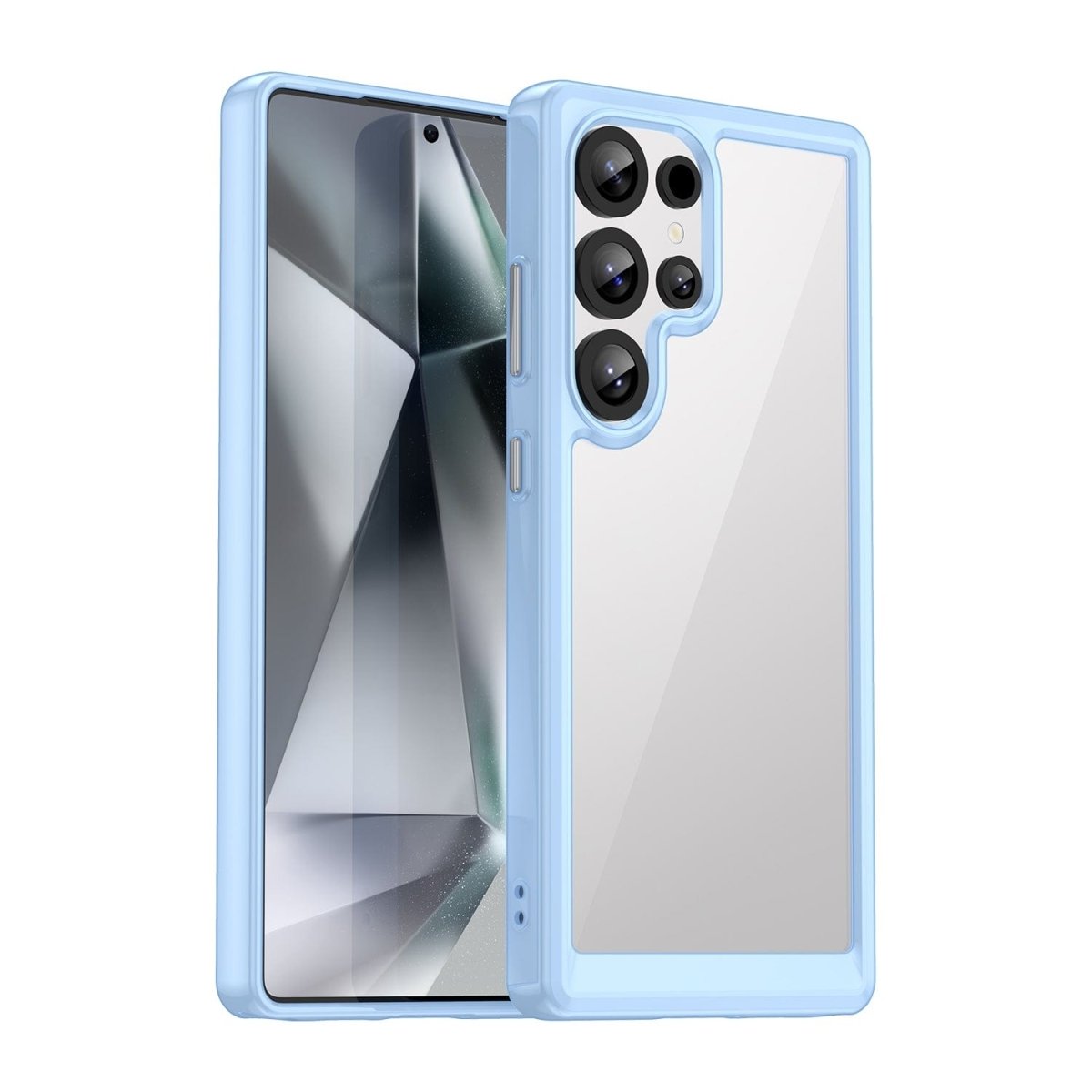 Clear Shockproof Case For Samsung Galaxy - Blue