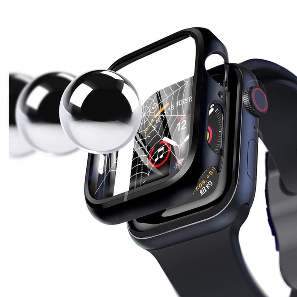 Tempered Glass Protective Watch Case - Black