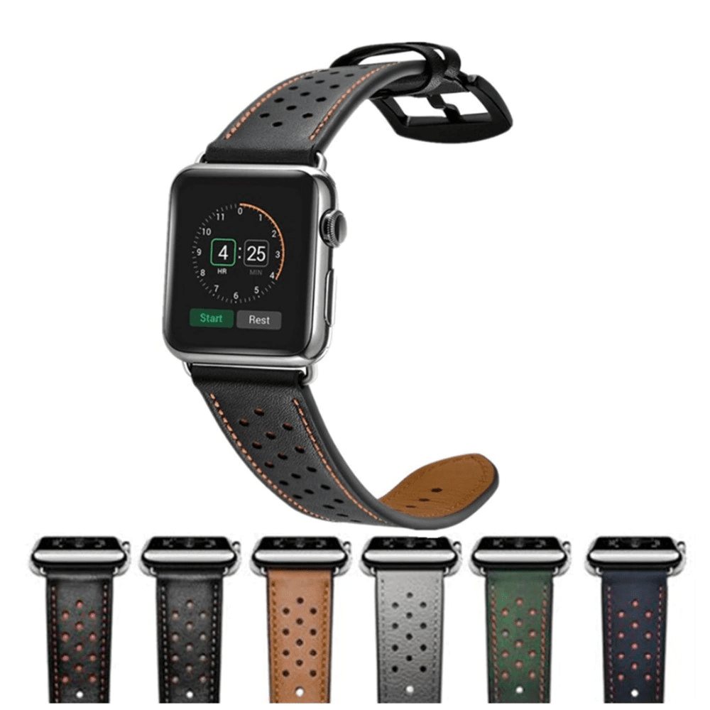 2 Tone Leather Watch Band