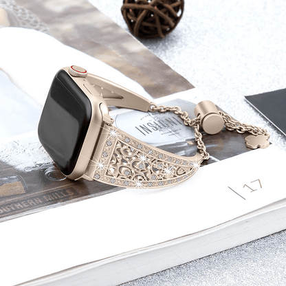 Diamond Bracelet Watch Band - Gold
