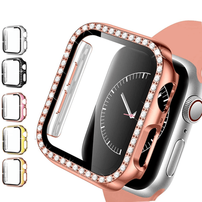 Diamond Tempered Glass Protective Watch Case