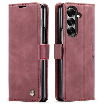 Slim Magnetic Leather Case For Samsung Galaxy - Red