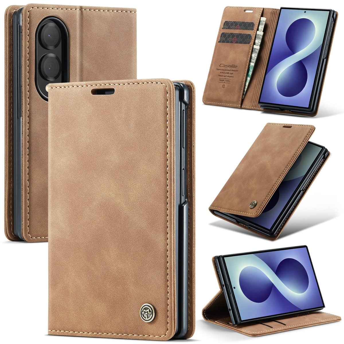 Slim Magnetic Leather Case For Samsung Galaxy