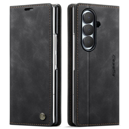 Slim Magnetic Leather Case For Samsung Galaxy - Black