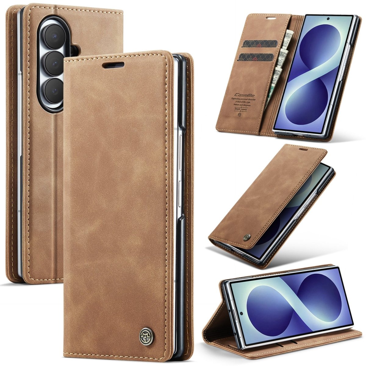 Slim Magnetic Leather Case For Samsung Galaxy