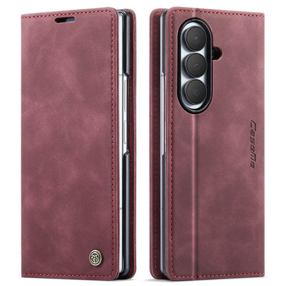 Slim Magnetic Leather Case For Samsung Galaxy - Red
