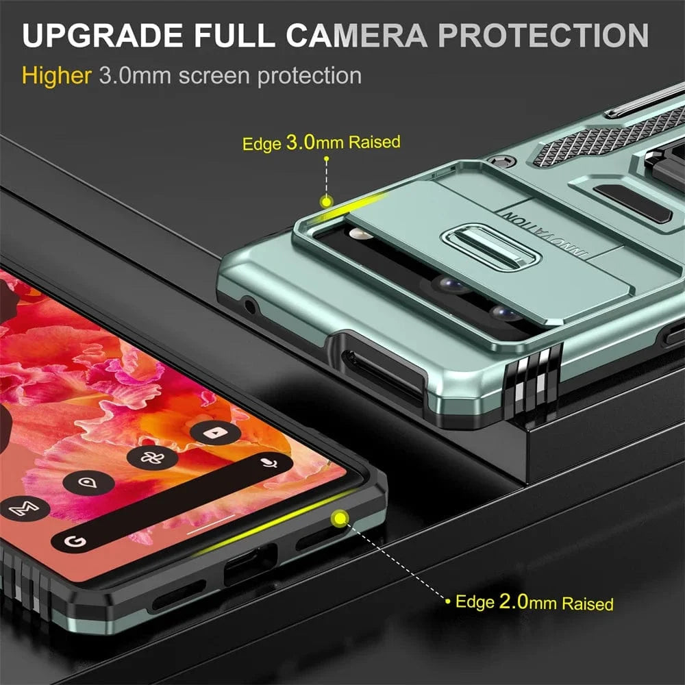 Magnetic Phone Case With Kickstand & Camera Cover For Google Pixel