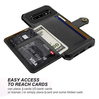 Magnetic Leather Wallet Case For Samsung Galaxy S