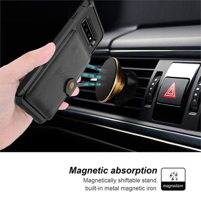 Magnetic Leather Wallet Case For Samsung Galaxy S