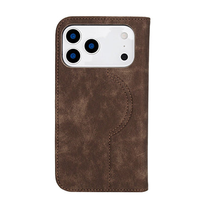 Leather Wallet Phone Case With Magnetic Charging