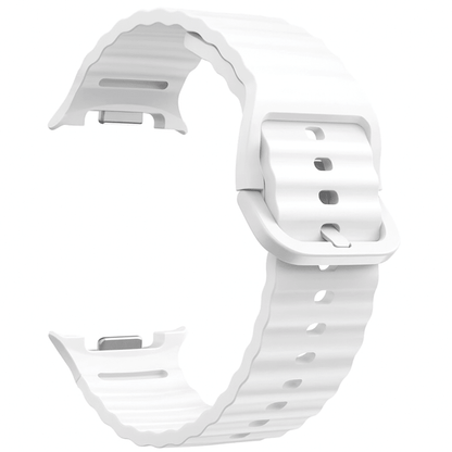 Silicone Sports Band For Samsung Watch 8 - White